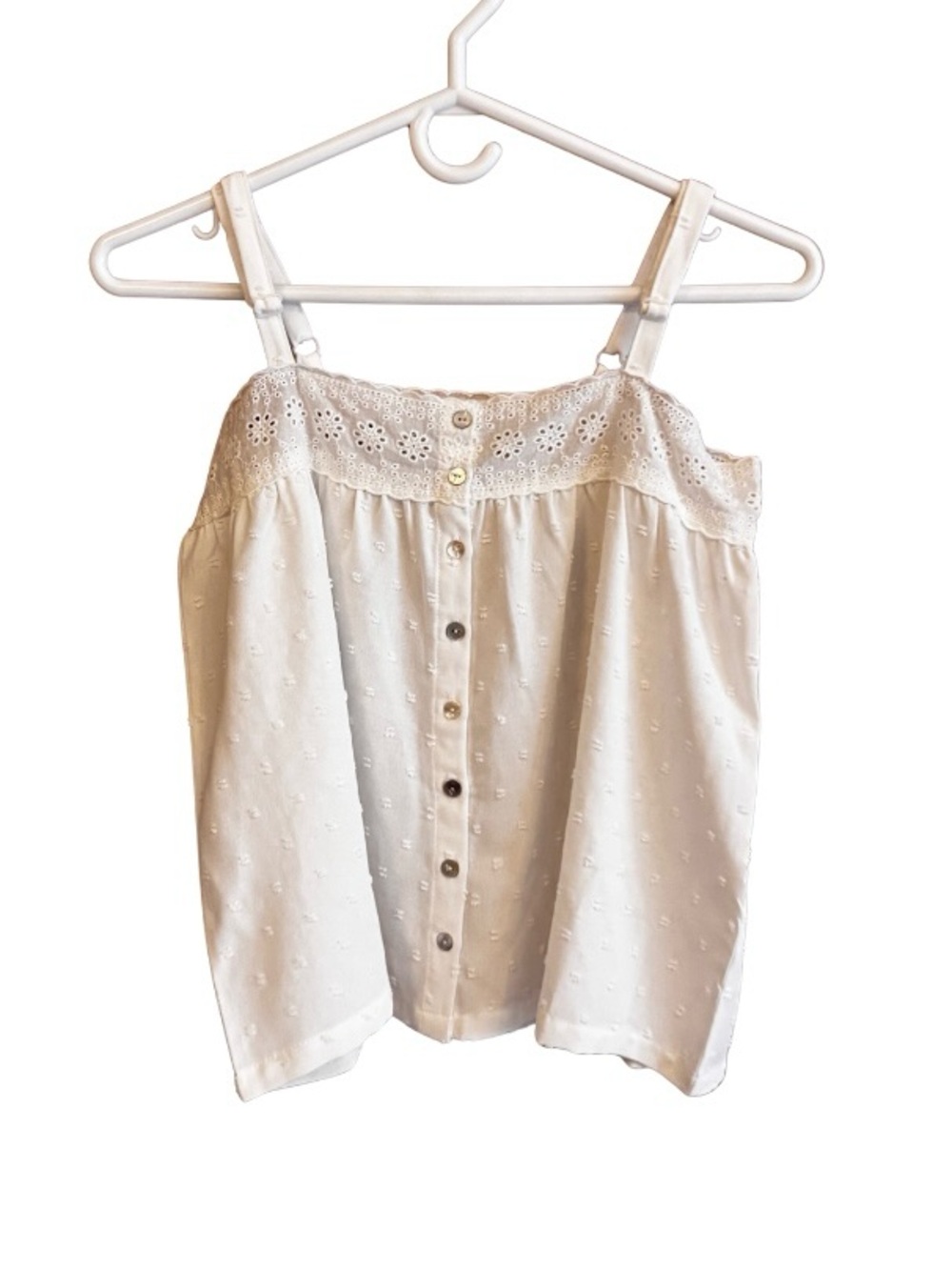 Laura Ashley Tank Eyelets White